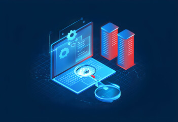 Fototapete - Digital documents created using future world technology. automated invoice and receipt management concept.	