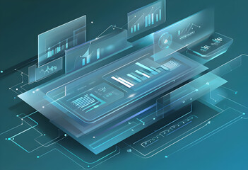 Poster - Digital documents created using future world technology. automated invoice and receipt management concept.	