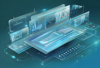 Poster - Digital documents created using future world technology. automated invoice and receipt management concept.	