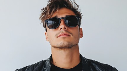 Stylish young male model in sunglasses 