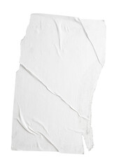 Poster - white glued paper texture isolated