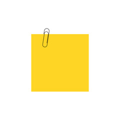 Aufkleber - yellow note paper with clip
