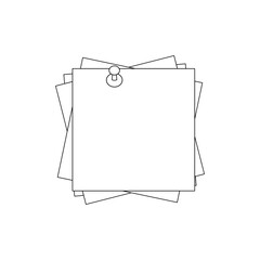 Poster - stack of note paper with Push Pin