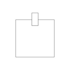Poster - blank note paper with tape