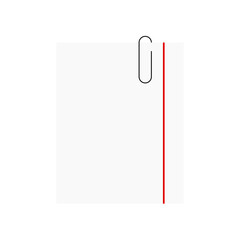 Poster - blank note paper with clip