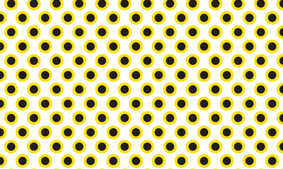 Poster - abstract black yellow circle pattern suitable for banner, poster.