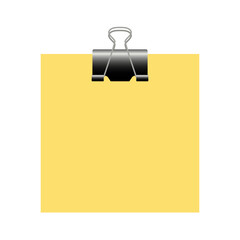 Aufkleber - yellow note paper with binder