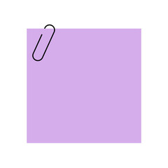 Aufkleber - purple paper with paperclip