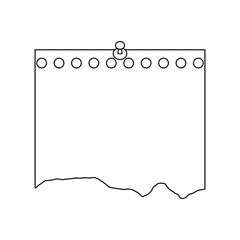 Poster - Torn paper with push pin