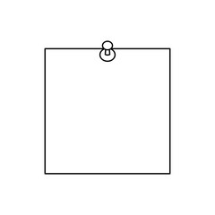 Aufkleber - blank note paper with pin