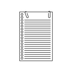Aufkleber - note paper sheet with paperclip