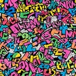 © fahmy - seamless pattern of retro pop art comic book words