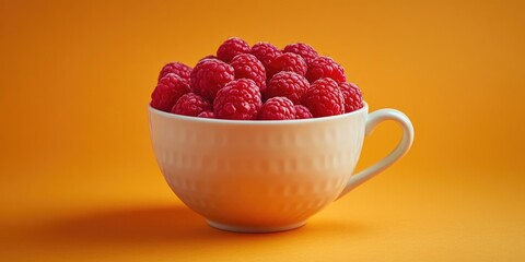 Sticker - Raspberries in White Cup