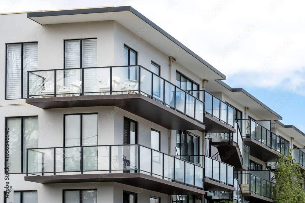 Beautiful view of Modern Apartment Building Features