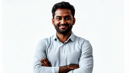 Poster - Happy young Indian businessman looking at the camera