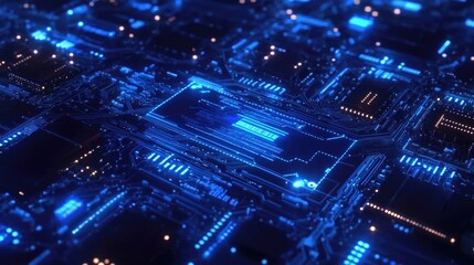 Canvas Print - Circuit Board Close Up