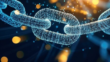 Poster - Depict a global network interwoven with blockchain technology, featuring secure data transfers

