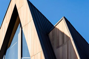 angular facade a close up of a houses exterior wall showcasing i