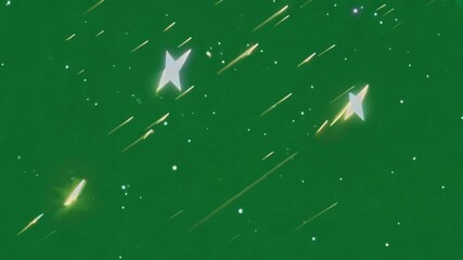 Poster - Stars, Background for Graphic Design on Green Screen