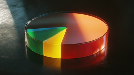 Poster - Colorful Pie Chart on Glossy Surface