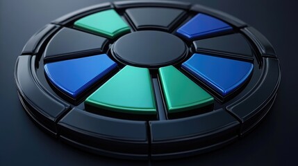 Aufkleber - Colorful geometric design on a dark background