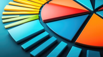 Poster - Colorful Pie Chart for Data Visualization and Analysis