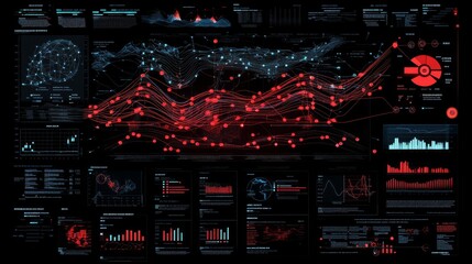 Poster - Data Visualization with Red and Blue Elements