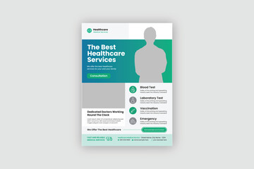 Healthcare flyer design, Medical Flyer Template.