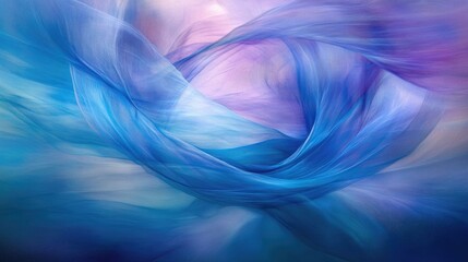 Poster - Abstract Blue and Purple Flowing Patterns