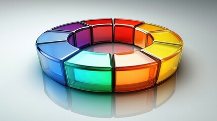 Poster - Colorful glass circle for creative design elements