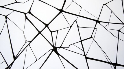 Poster - Abstract Black Lines on White Background Design