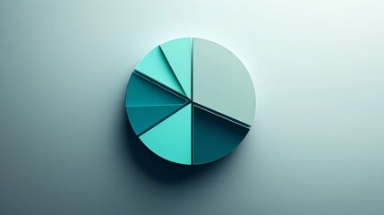 Poster - Modern Percentage Chart in Soft Tones