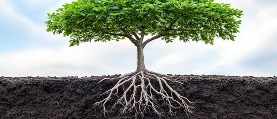 Tree Roots in Soil.