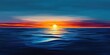 © Studio - A sunset casts its vibrant colors across the deep blue ocean, creating stunning reflections on the waters surface. The scene showcases the beauty of nature.