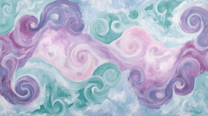 Poster - Swirling Clouds in Soft Colors