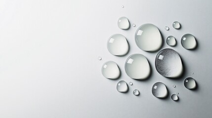 Poster - Clear Water Droplets on Smooth Surface Background
