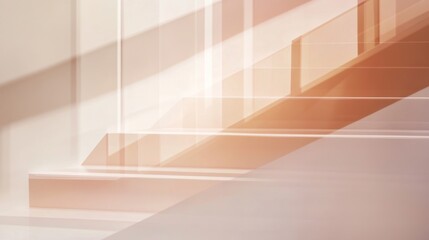 Aufkleber - Modern Staircase Design with Soft Light Effects