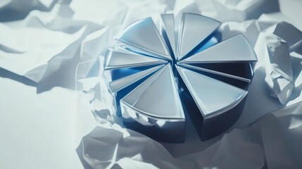 Poster - Abstract Geometric Shape on Crumpled Paper Background