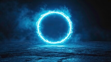 Poster - A glowing circular formation against a dark background, suggesting a cosmic or abstract theme.