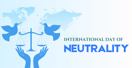 campaign or celebration banner for international day of neutrality