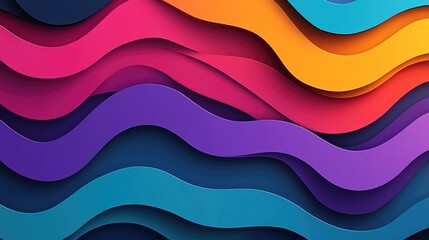 Poster - Colorful Abstract Wave Patterns for Creative Design