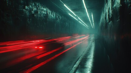 Poster - Vibrant Motion in a Dark Urban Tunnel