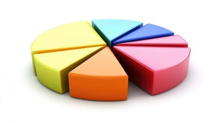 Poster - Colorful Pie Chart Representation of Data Analysis