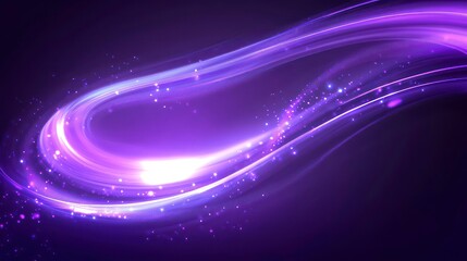 Aufkleber - Purple glowing background with speed lines and curves, abstract purple business background