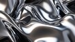 © Chaikit - 2410_057.fluid metallic waves in a harmonious black and silver palette, sleek and modern design with a glossy finish, the abstract shapes ripple gracefully across the image, giving off a sense of