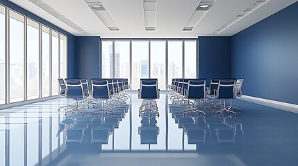Poster - Modern Office Meeting Room Abstract Gradient Background with Copy Space