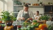 © Ryzhkov - Creative Cooking Class with Diverse Participation in a Spacious Modern Kitchen