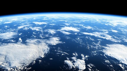 Wall Mural - earth from space blue planet soft pastel background for graphic design templates