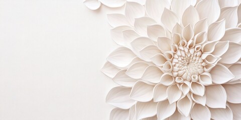 Poster - A delicate paper flower design, showcasing intricate layers and textures in a soft color palette.