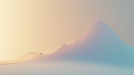 Poster - Abstract Smooth Waves with Soft Gradient Background